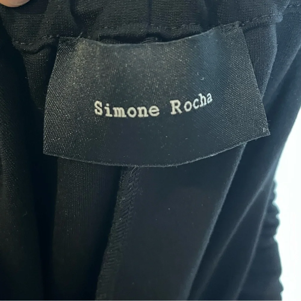 SIMONE Rocha Black Bow Jogger Lounge Pants Size Large - Picture 12 of 14